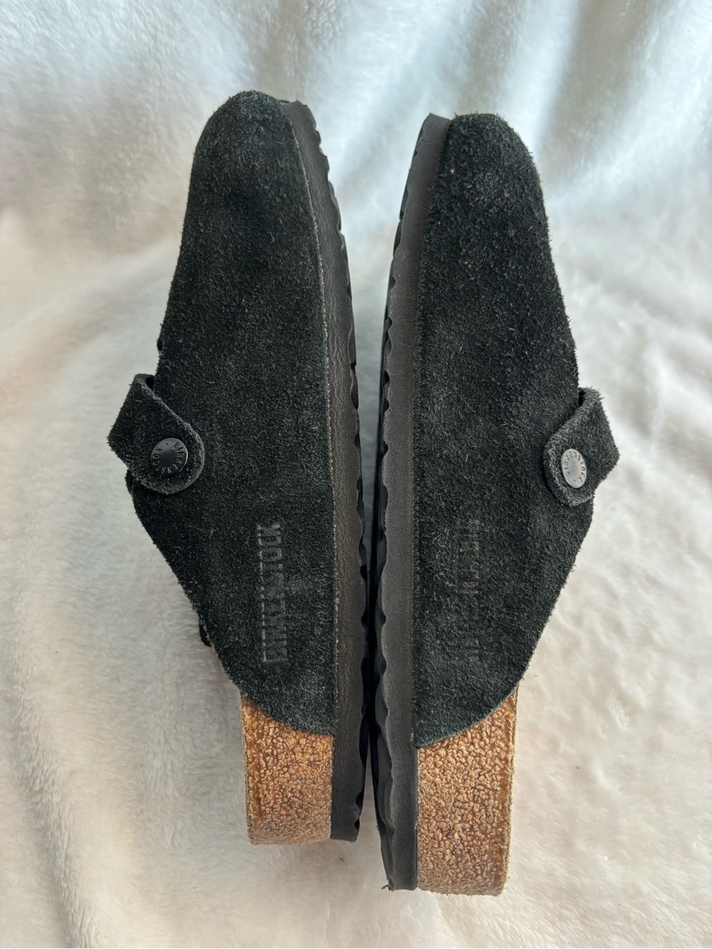 Birkenstock Boston Suede Clogs Black Size 39 / 8W 6M - Picture 8 of 16